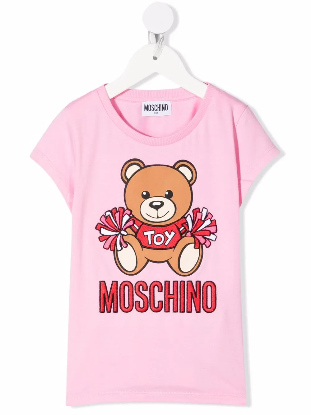 фото Moschino kids футболка с принтом toy teddy