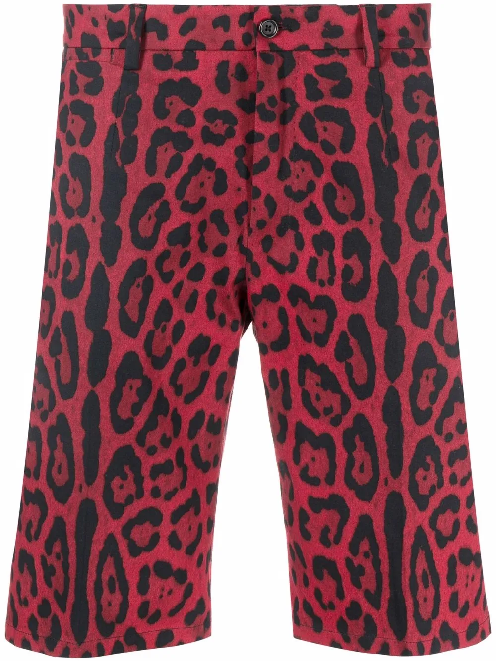 

Dolce & Gabbana shorts con estampado de leopardo - Rojo