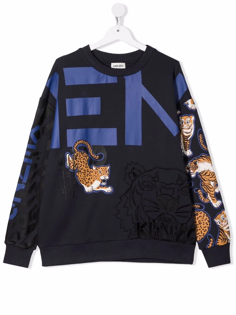 фото Kenzo kids толстовка с принтом tiger