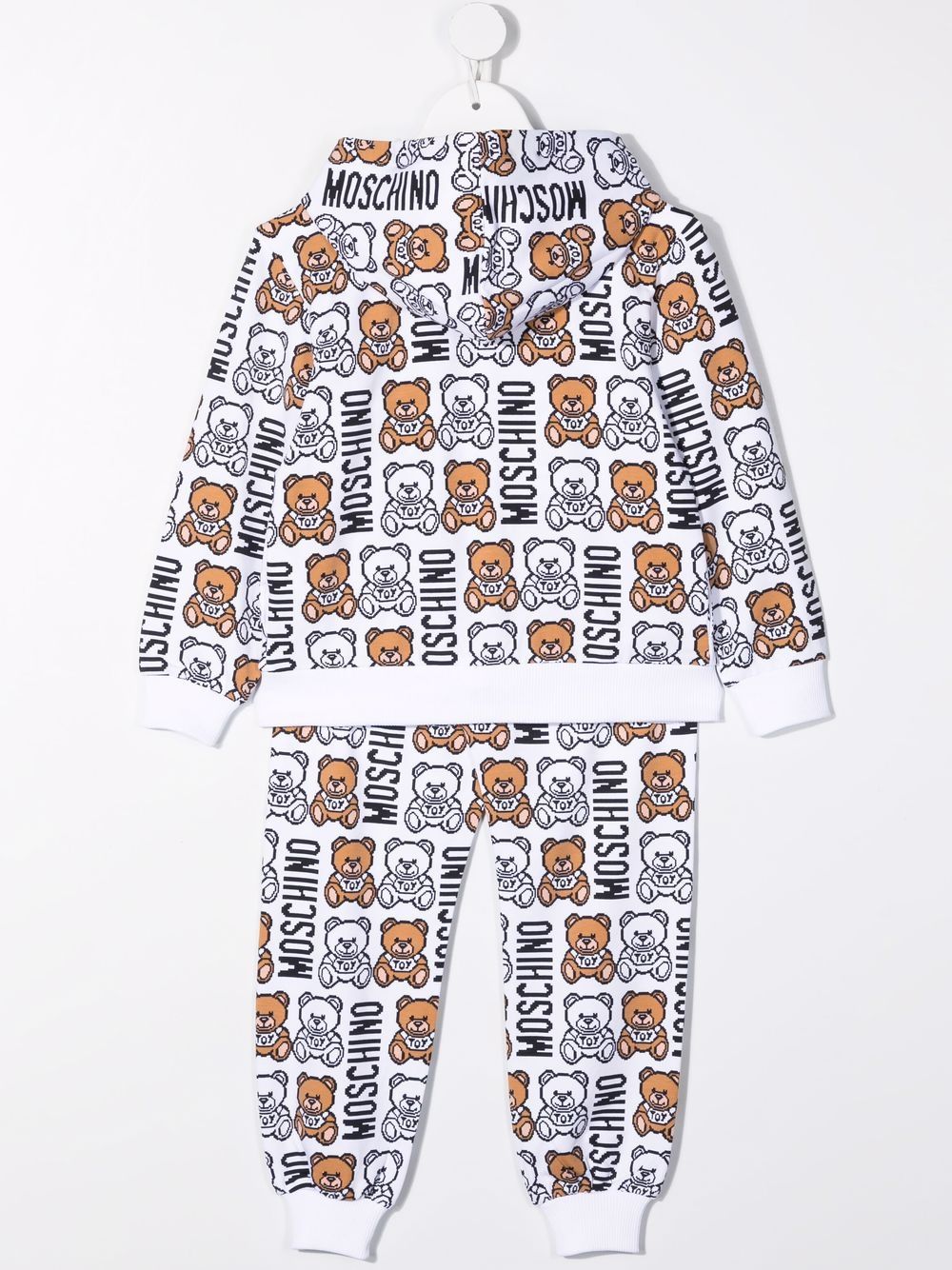 Image 2 of Moschino Kids all-over logo print tracksuit set