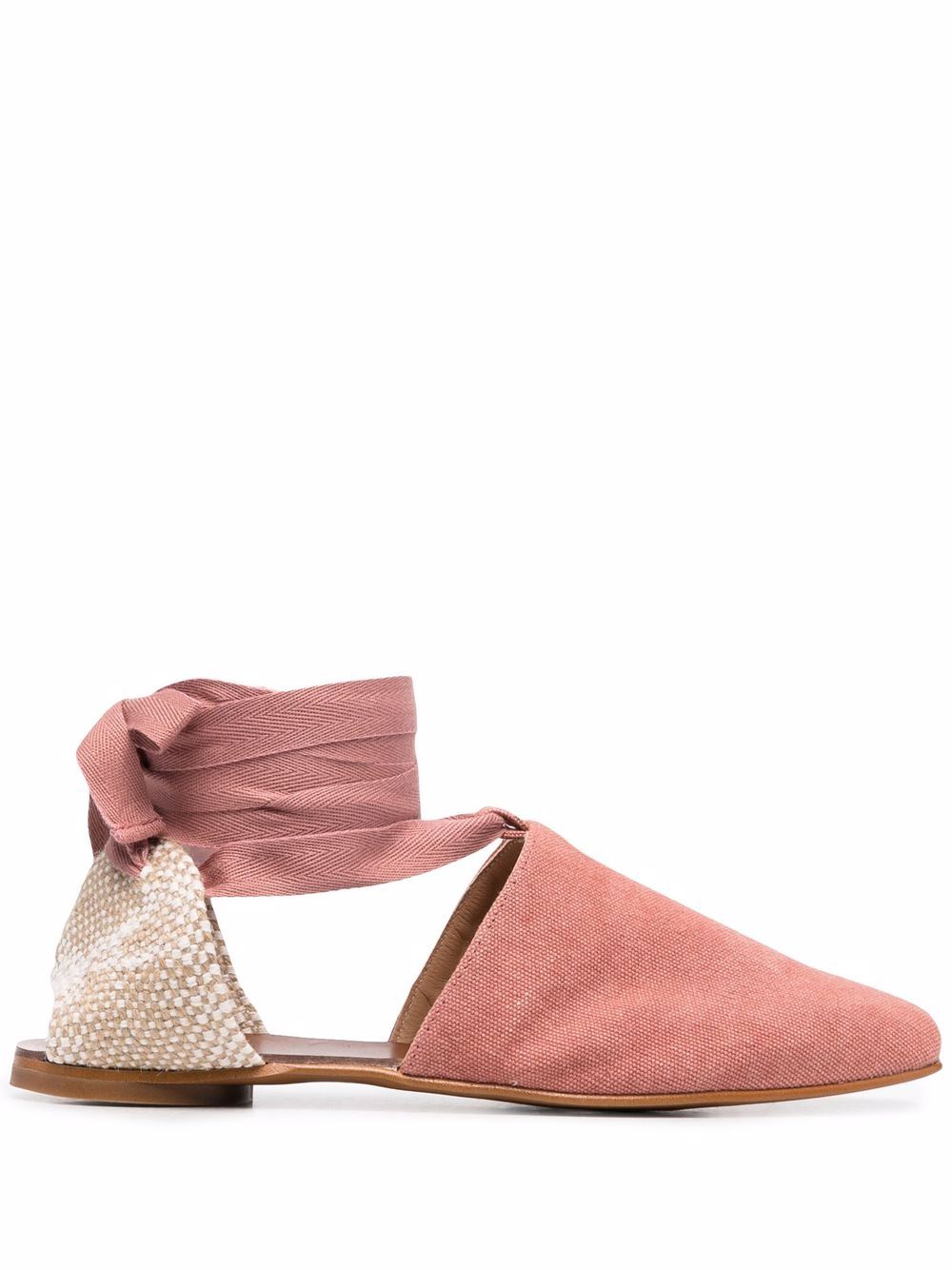 

Castañer ankle-tie braided-heel espadrilles - Pink