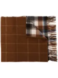Comme des Garçons Homme checked cashmere scarf - Brown