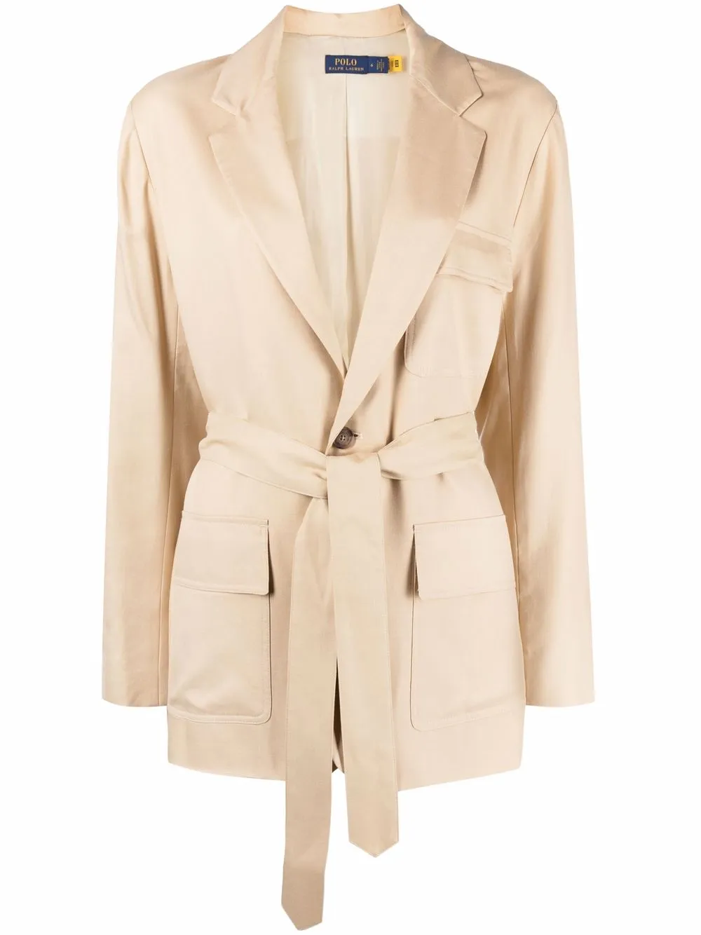 

Polo Ralph Lauren notch-lapel tie-waist blazer - Neutrals