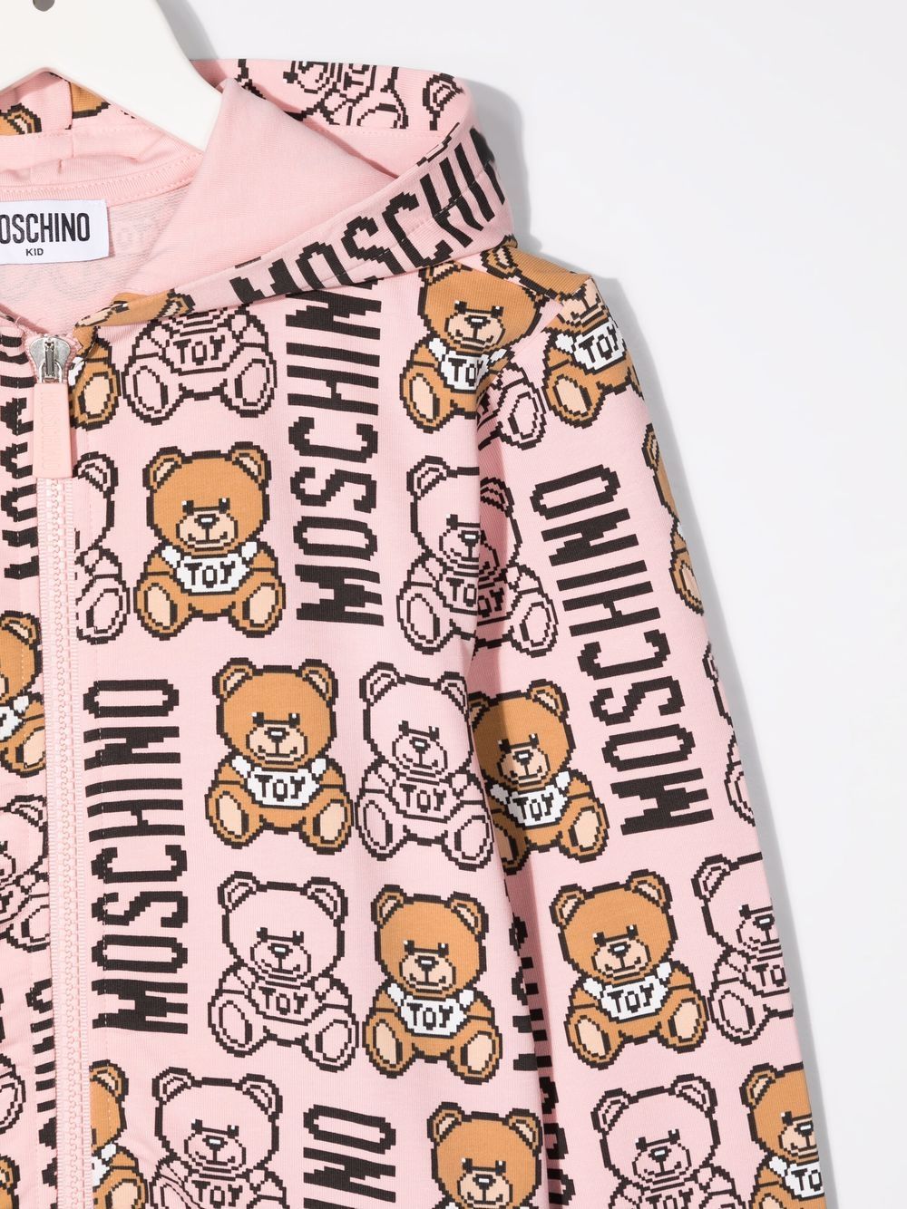 фото Moschino kids худи на молнии с принтом teddy bear