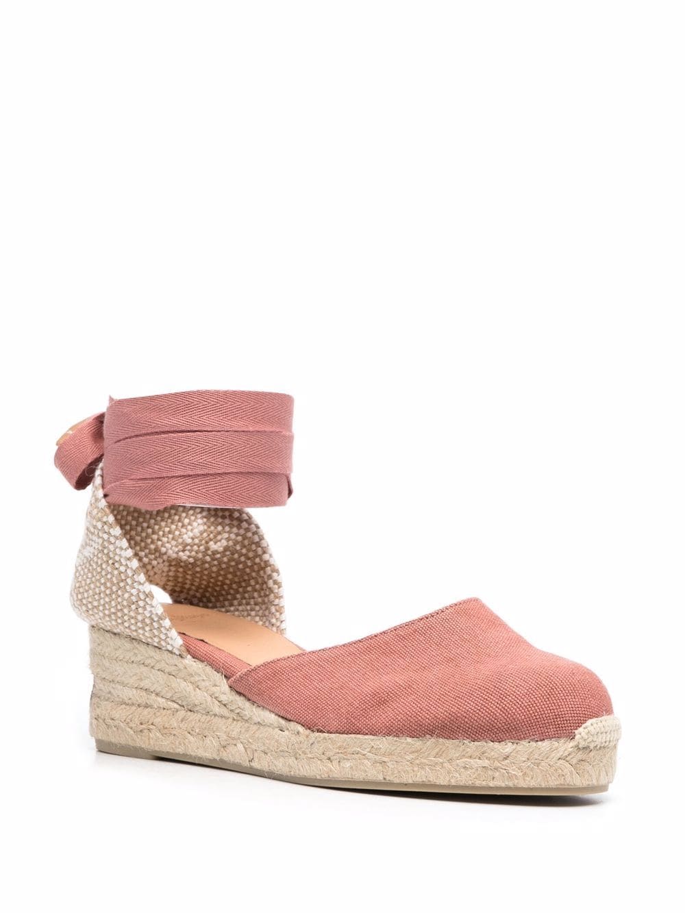 Castañer Espadrille pumps met sleehak - Roze