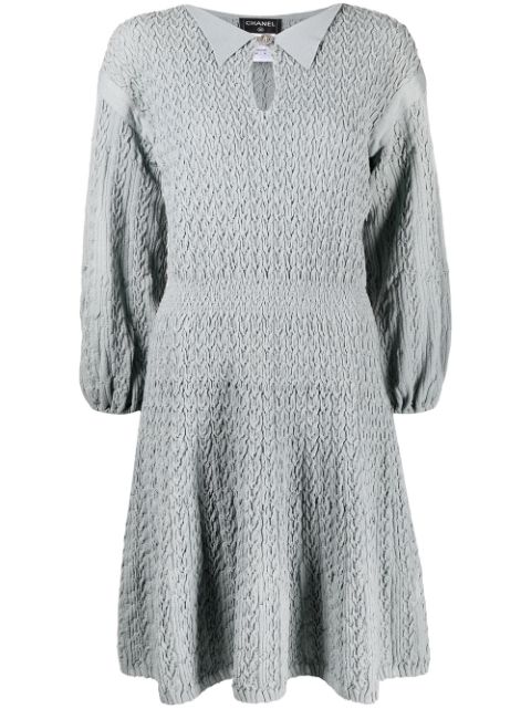 HOT SALE CHANEL ruched knitted dress Women