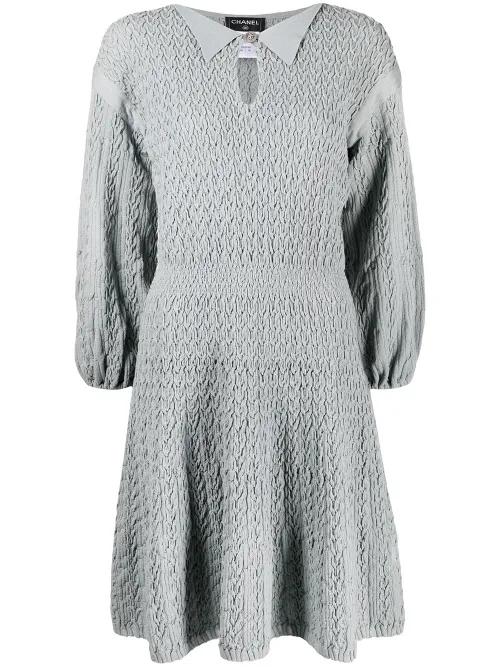 Robe en maille à fronces - CHANEL Pre-Owned - Modalova