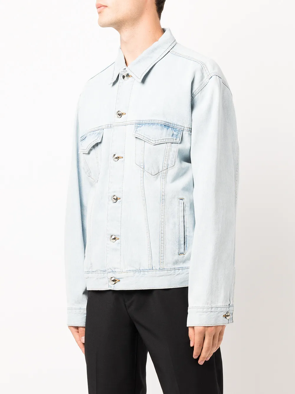 фото We11done classic-collar denim jacket