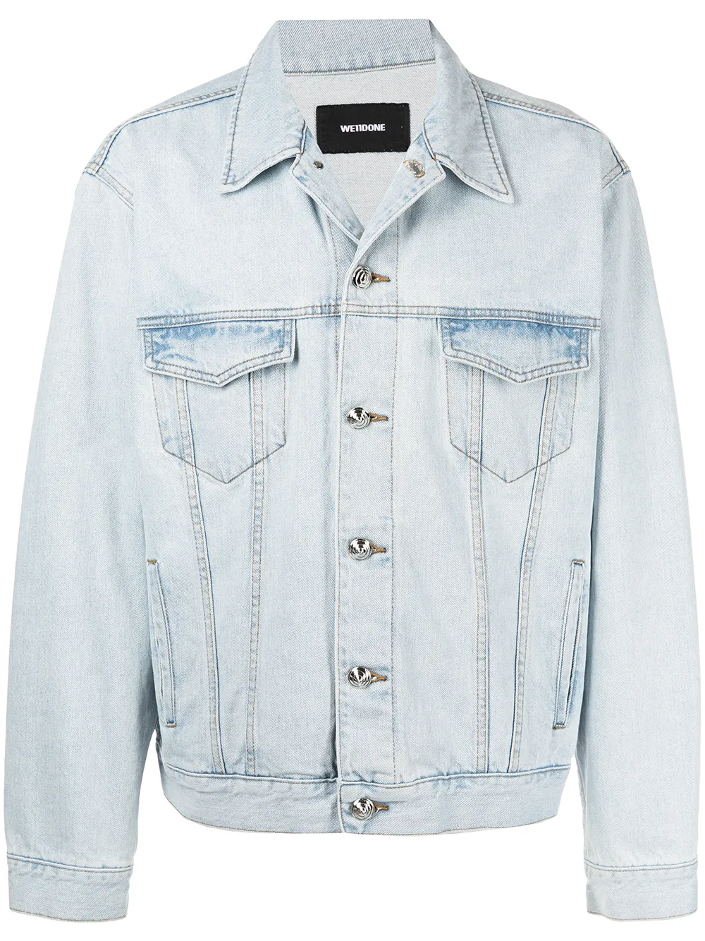 фото We11done classic-collar denim jacket