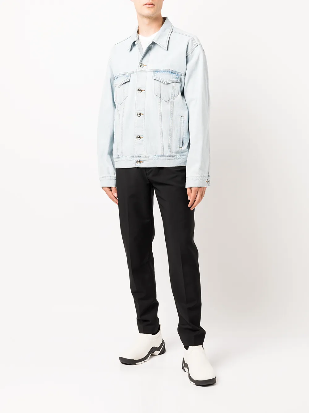 фото We11done classic-collar denim jacket