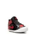 Jordan Kids Jordan 1 ""Patent Bred"" sneaker booties - Black