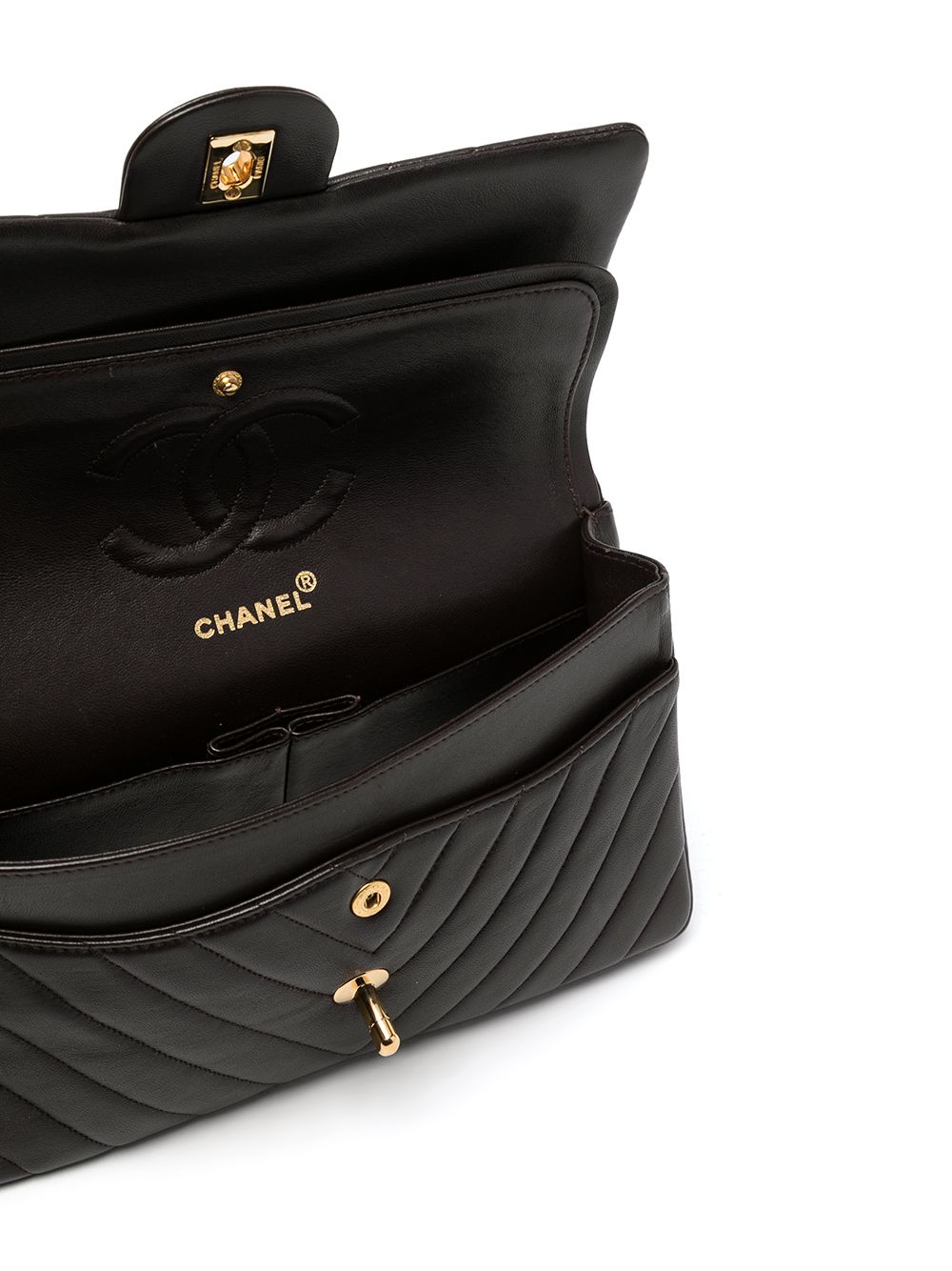 фото Chanel pre-owned сумка на плечо v-stitch double flap 1990-х годов