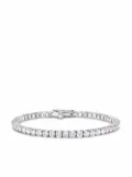 Pragnell platinum brilliant cut diamond line bracelet - Silver