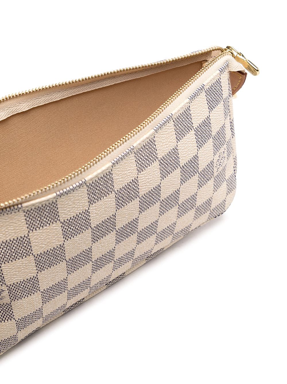 louis vuitton gray and white checked purse