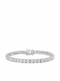 Pragnell 18kt white gold brilliant cut diamond line bracelet - Silver