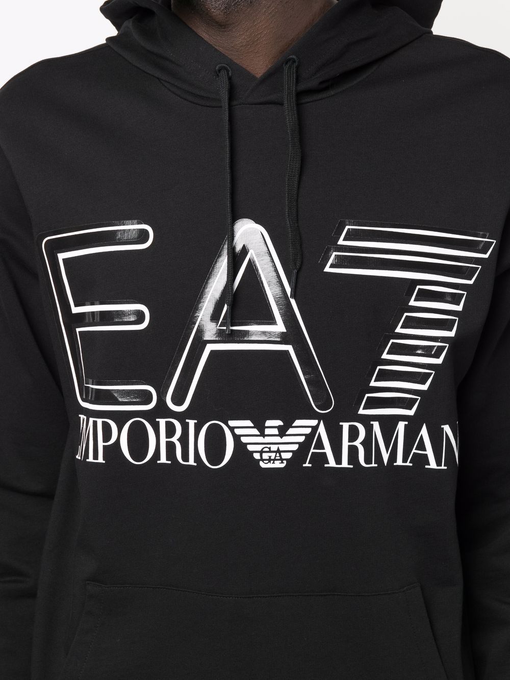 Ea7 Emporio Armani logo-print Pullover Hoodie - Farfetch