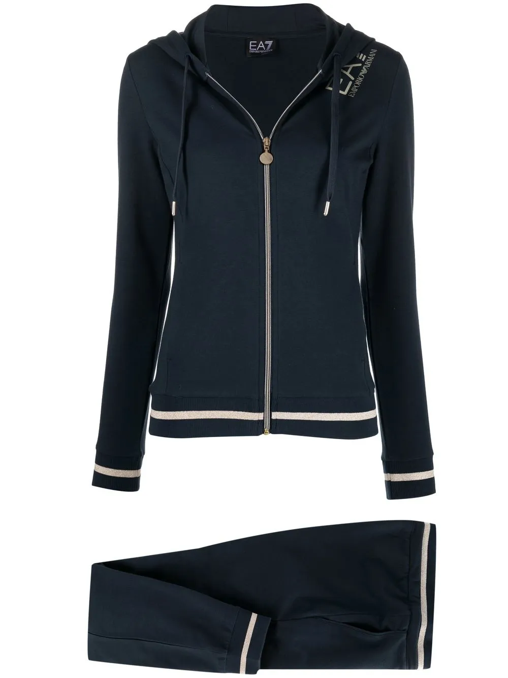 

Ea7 Emporio Armani traje deportivo con logo estampado - Azul