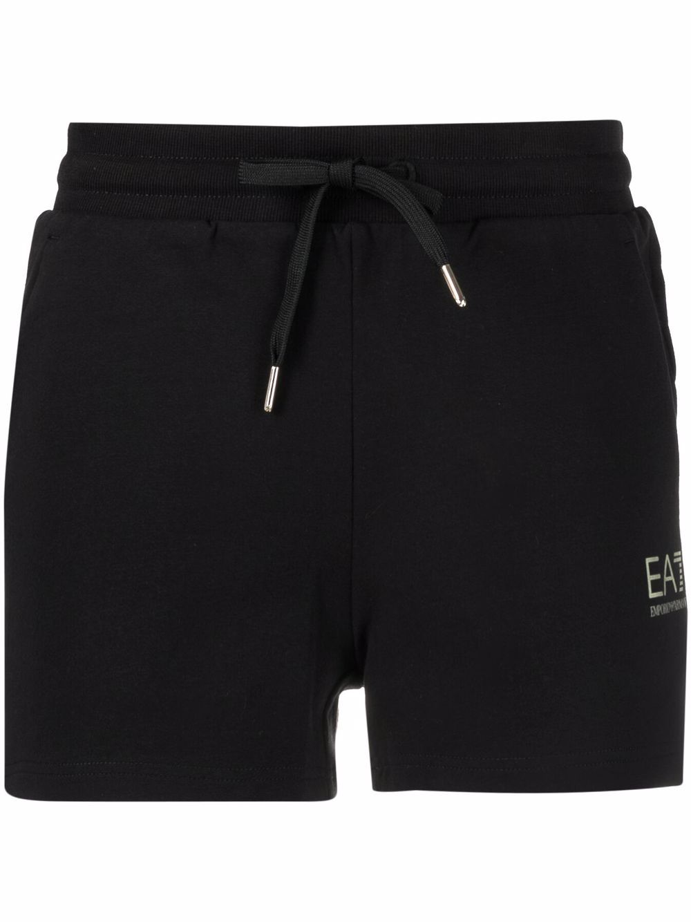 

Ea7 Emporio Armani shorts con pretina elástica y logo estampado - Negro