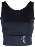 Ea7 Emporio Armani logo-print sports bra - Blue