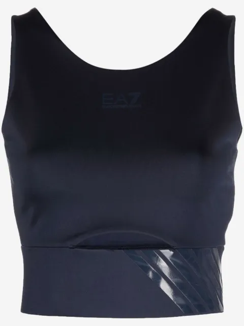 Ea7 Emporio Armani logo-print sports bra