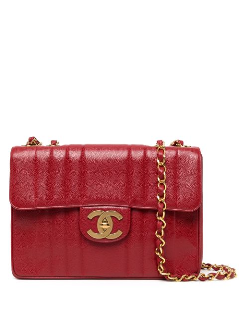 Affordable HOT SALE CHANEL 1992 Mademoiselle Classic Flap Jumbo shoulder bag Women