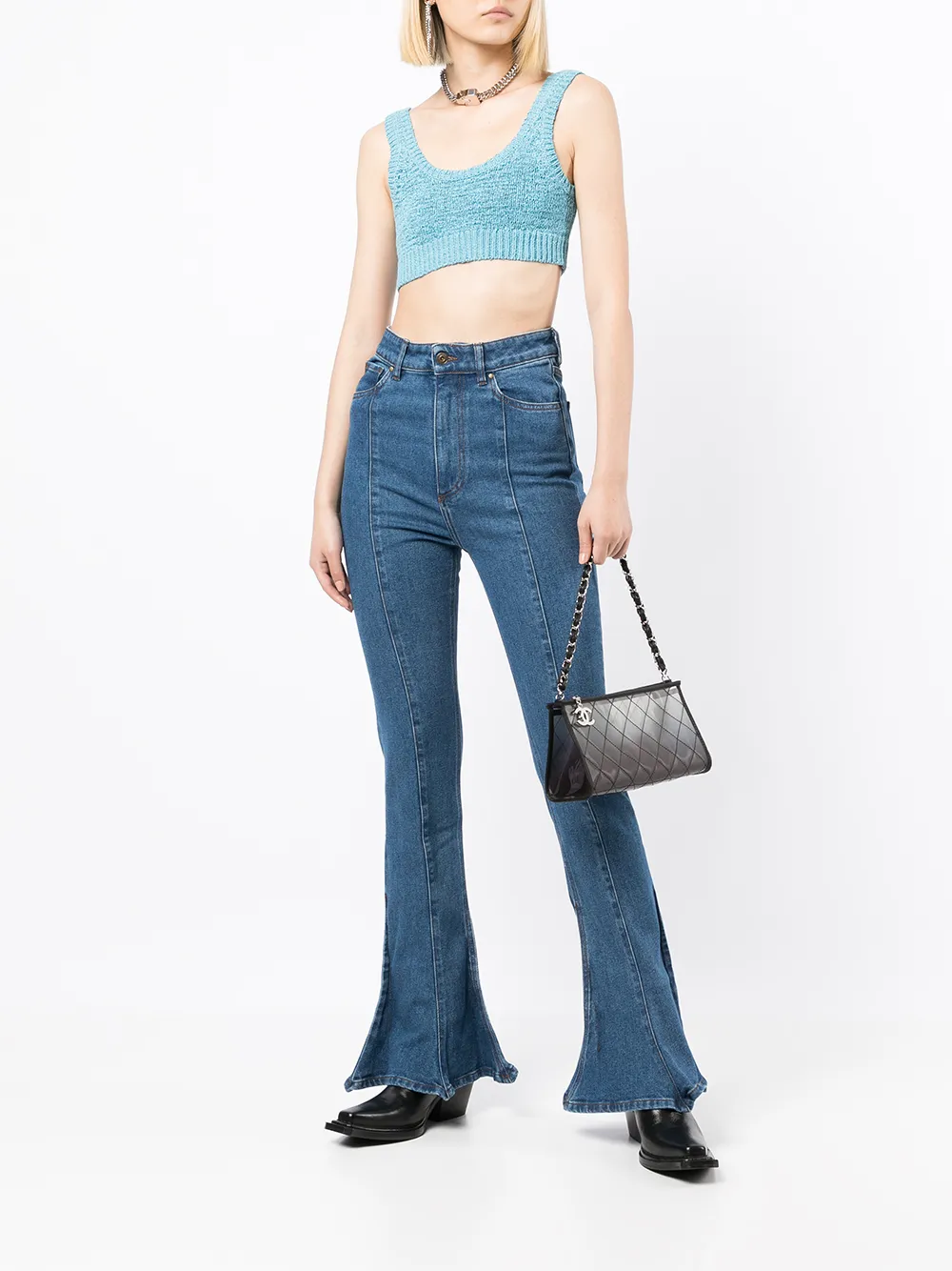 фото Chanel pre-owned стеганая сумка 2007-го года с логотипом cc