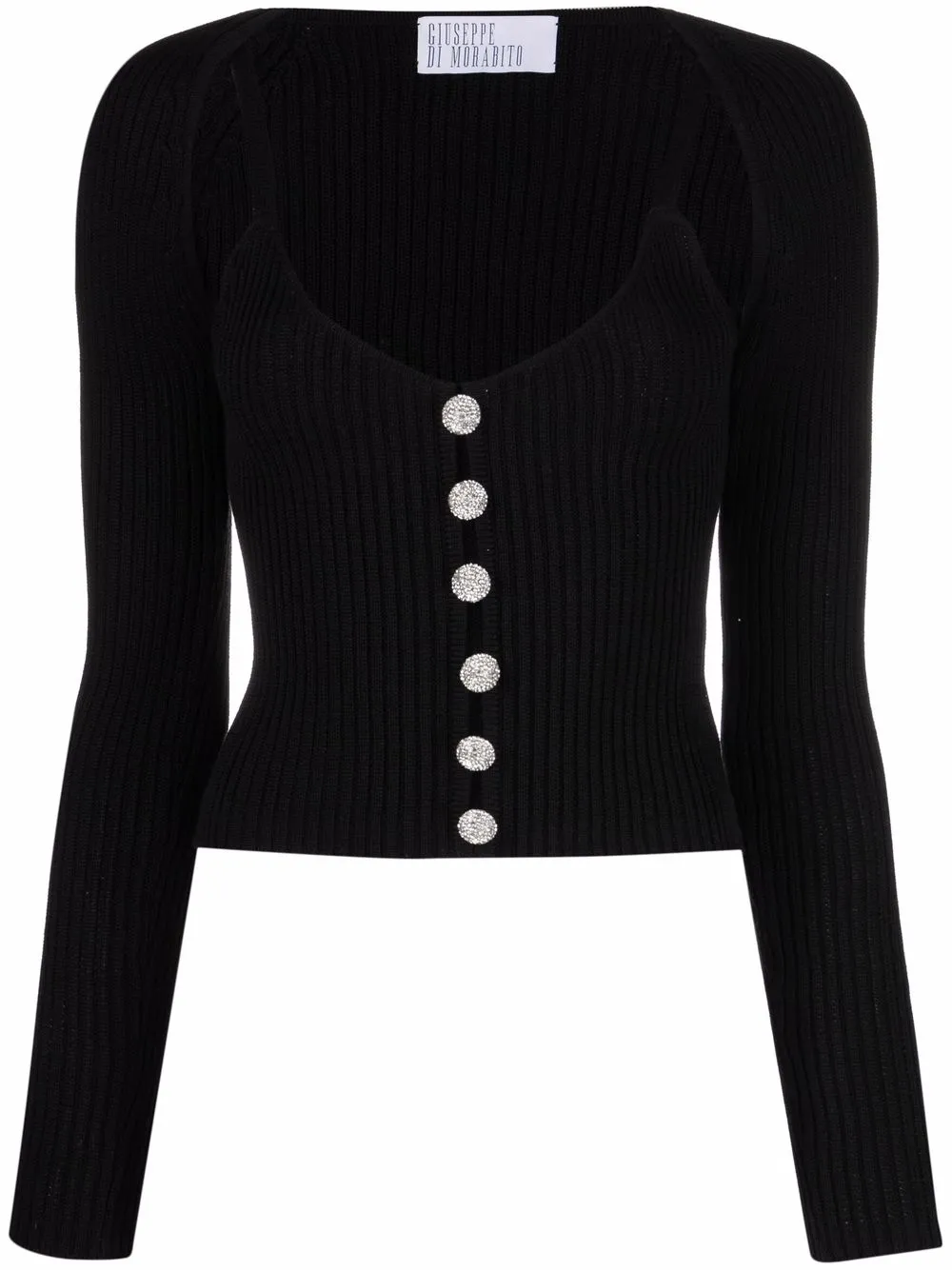 

Giuseppe Di Morabito top tejido con botones - Negro