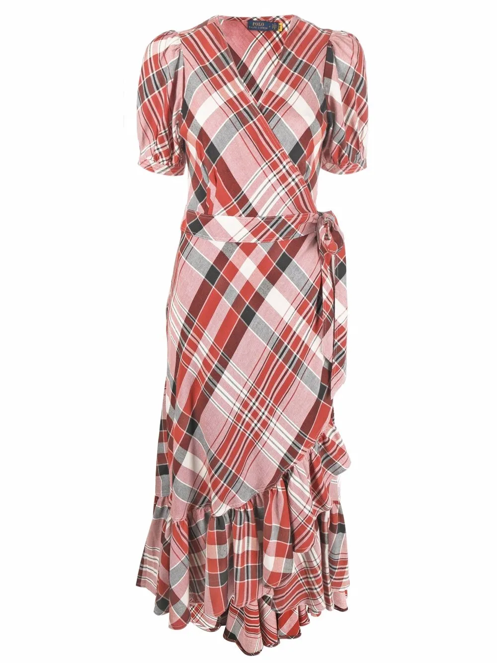 

Polo Ralph Lauren checked wrap dress - Red