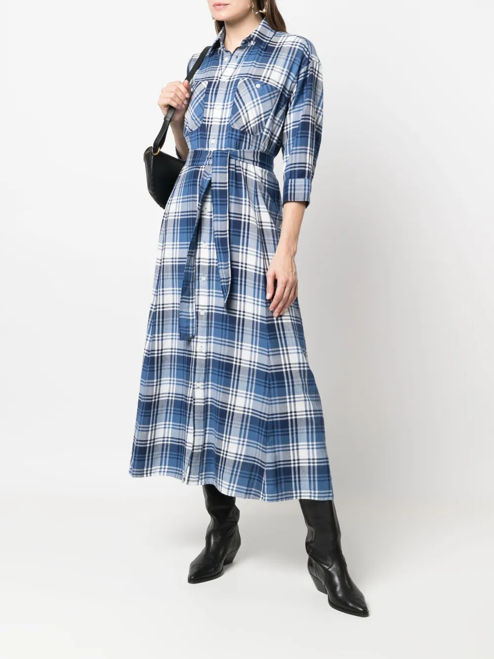 Polo Ralph Lauren tartanchecked Shirt Dress Farfetch