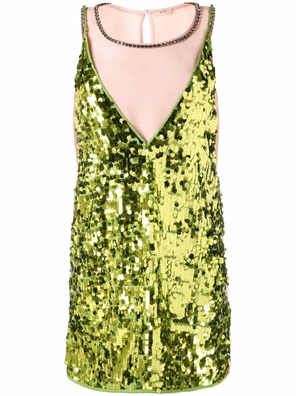 Nº21 Vestido Corto Bordado Con Lentejuelas - Farfetch