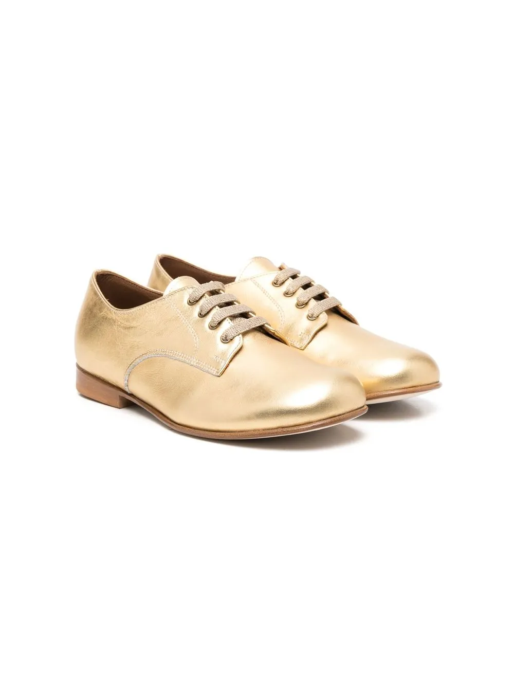 Pèpè metallic lace-up shoes Gold