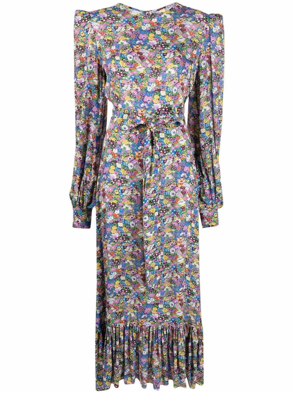

The Vampire's Wife padded-shoulder floral-print dress - Pink