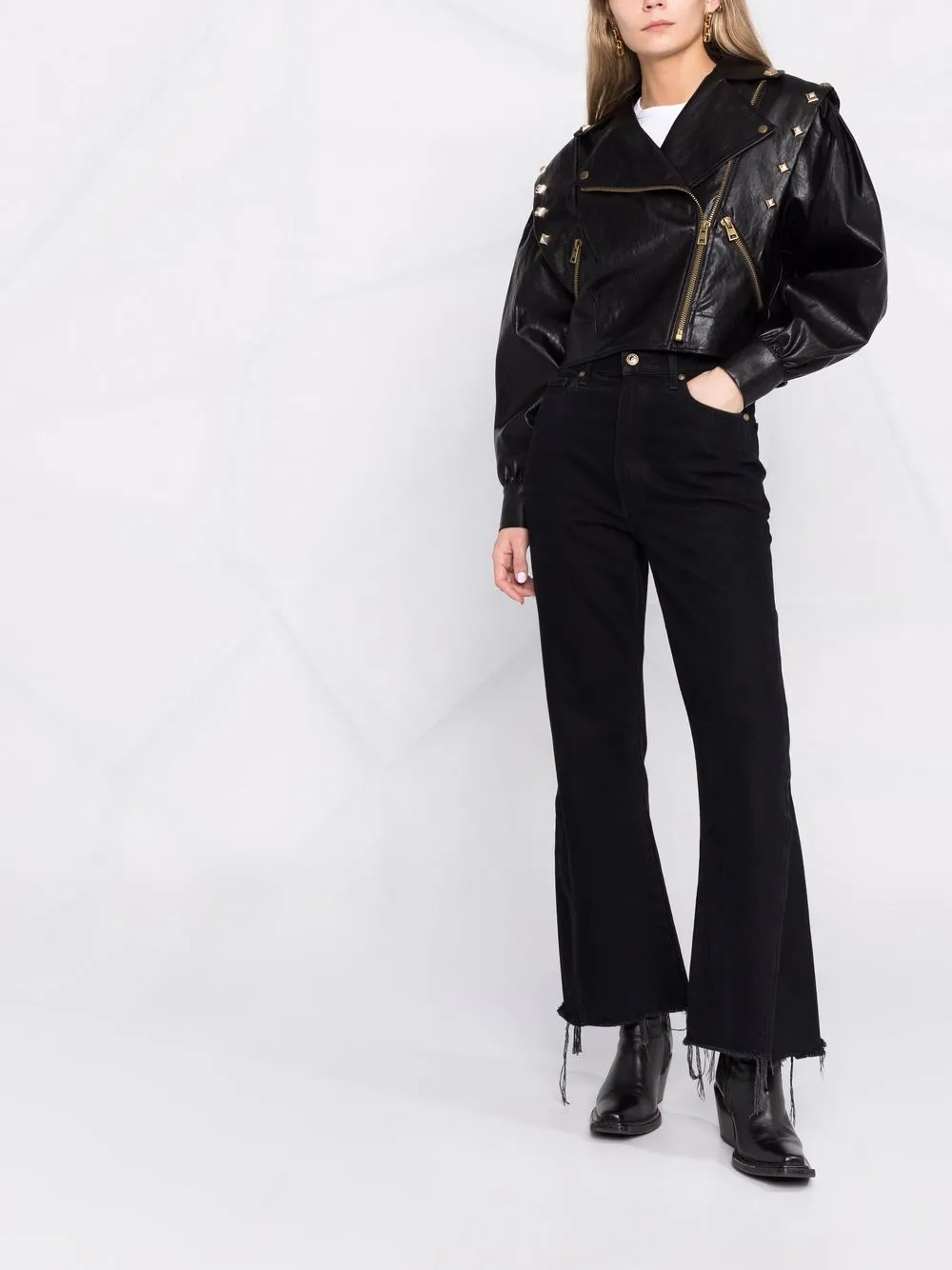 embellished biker jacket