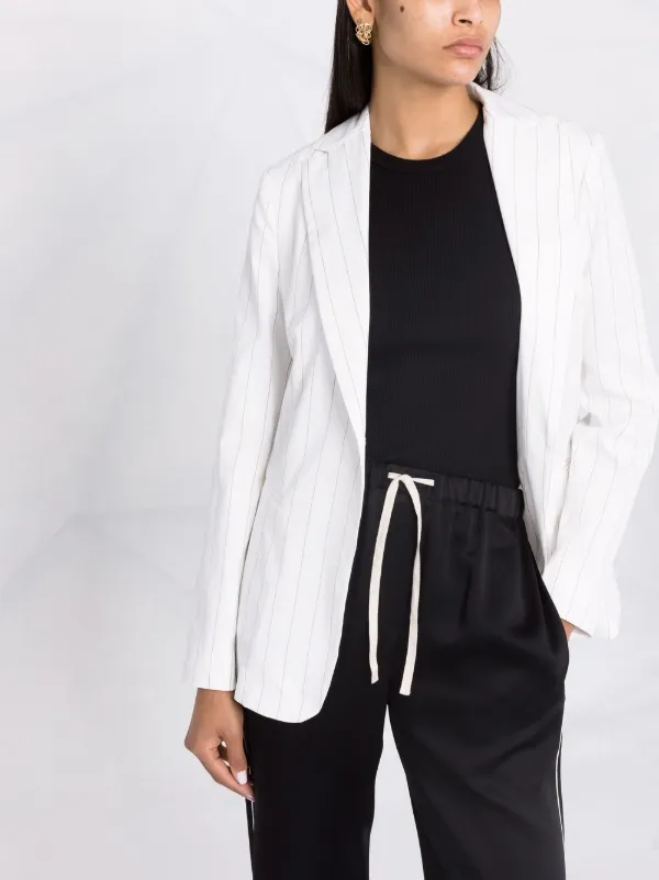 Fabiana Filippi single-breasted Striped Blazer | White