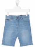 Dolce & Gabbana Kids logo-patch denim shorts - Blue