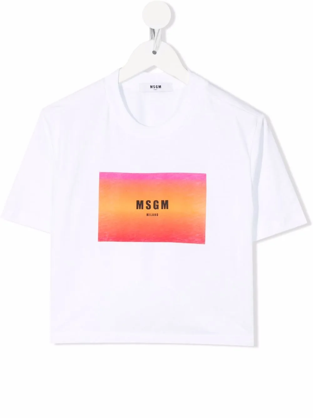 

MSGM Kids playera con logo estampado - Blanco