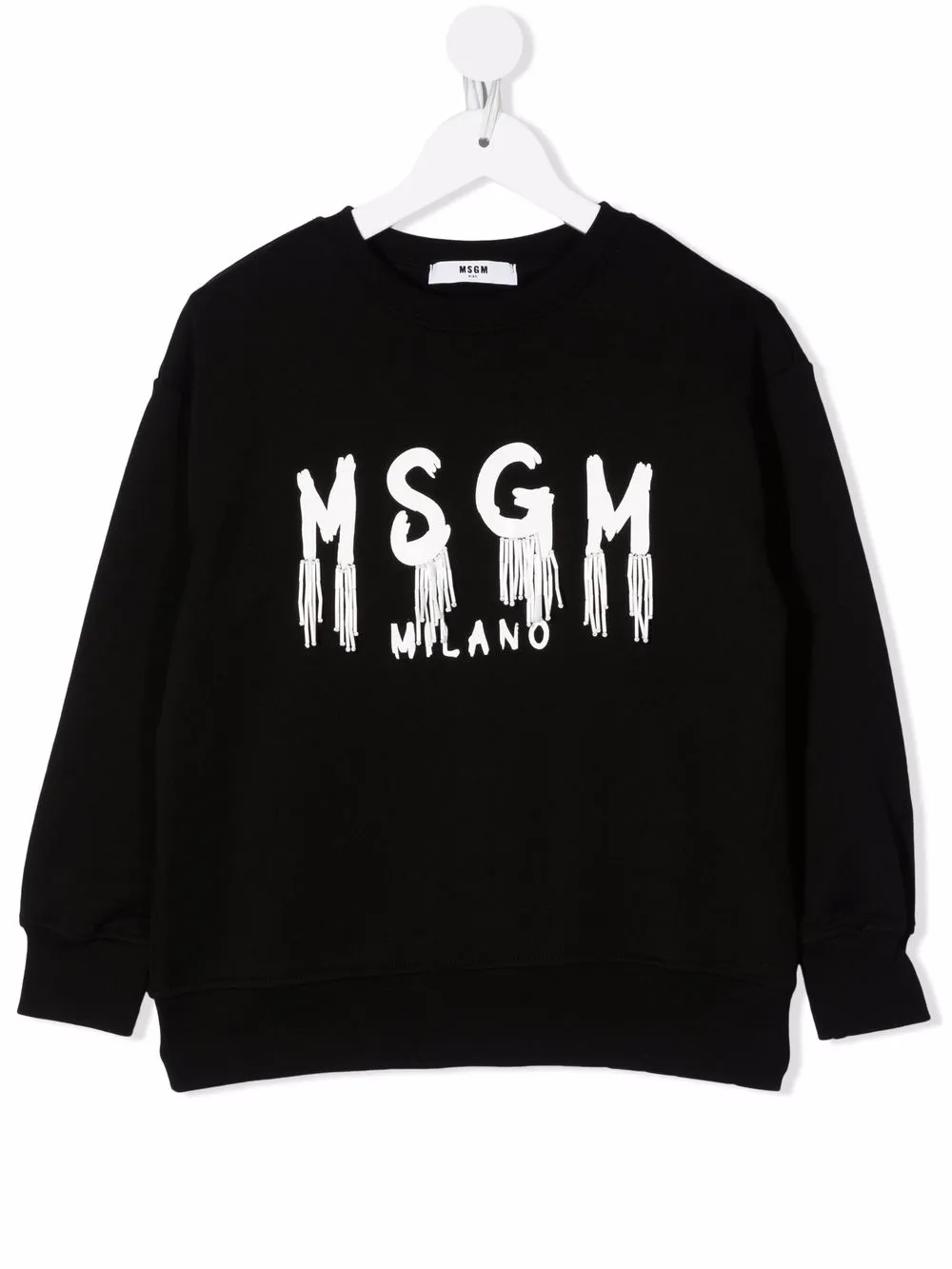 

MSGM Kids sudadera con logo estampado - Negro