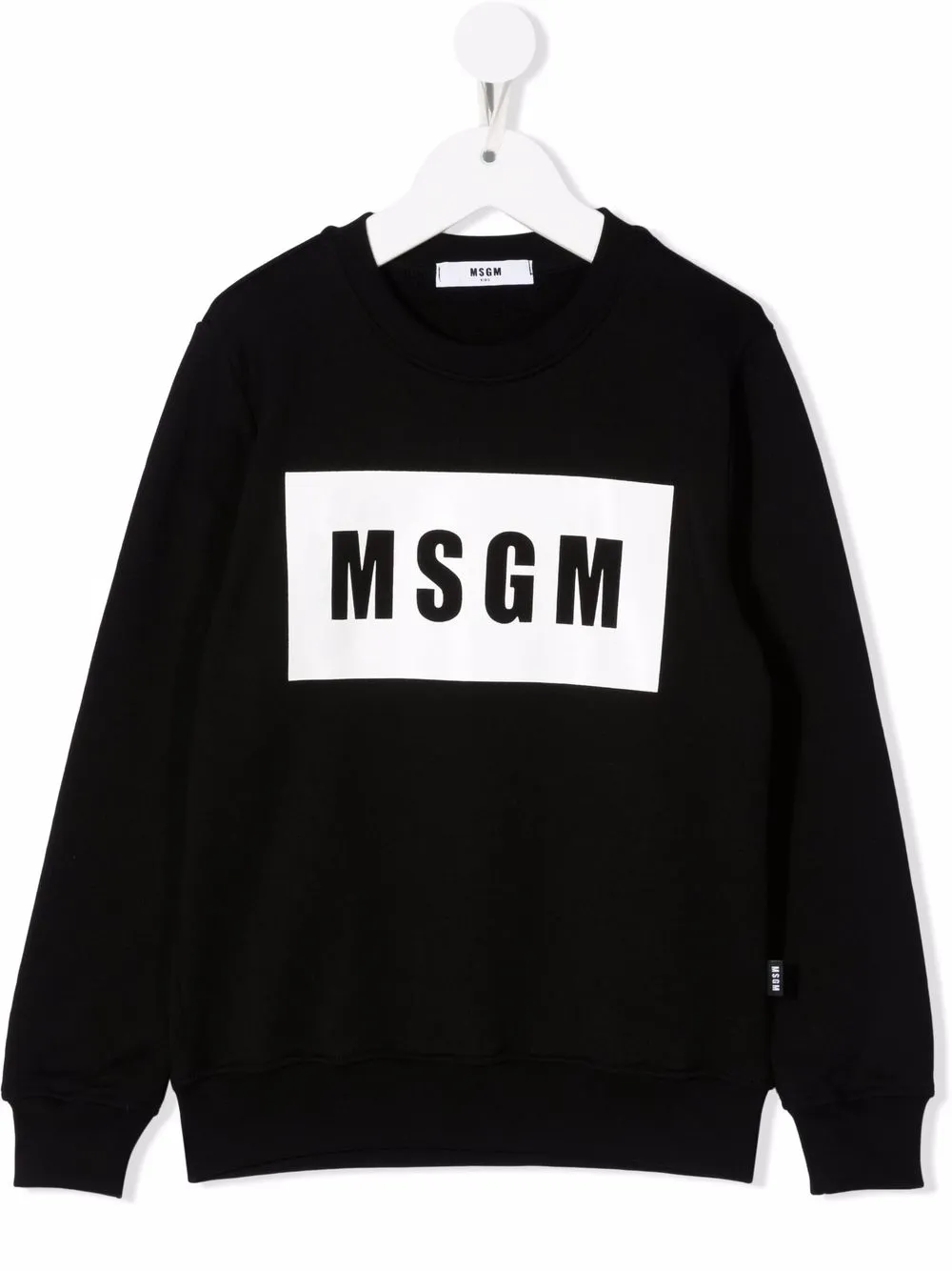 

MSGM Kids sudadera con logo estampado - Negro