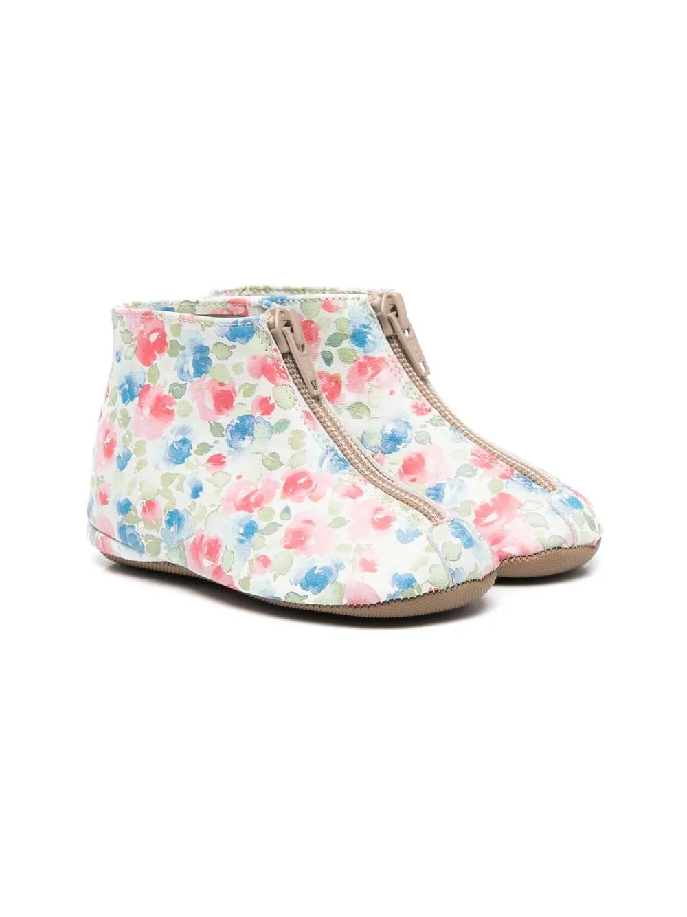 

Pèpè floral-print booties - White