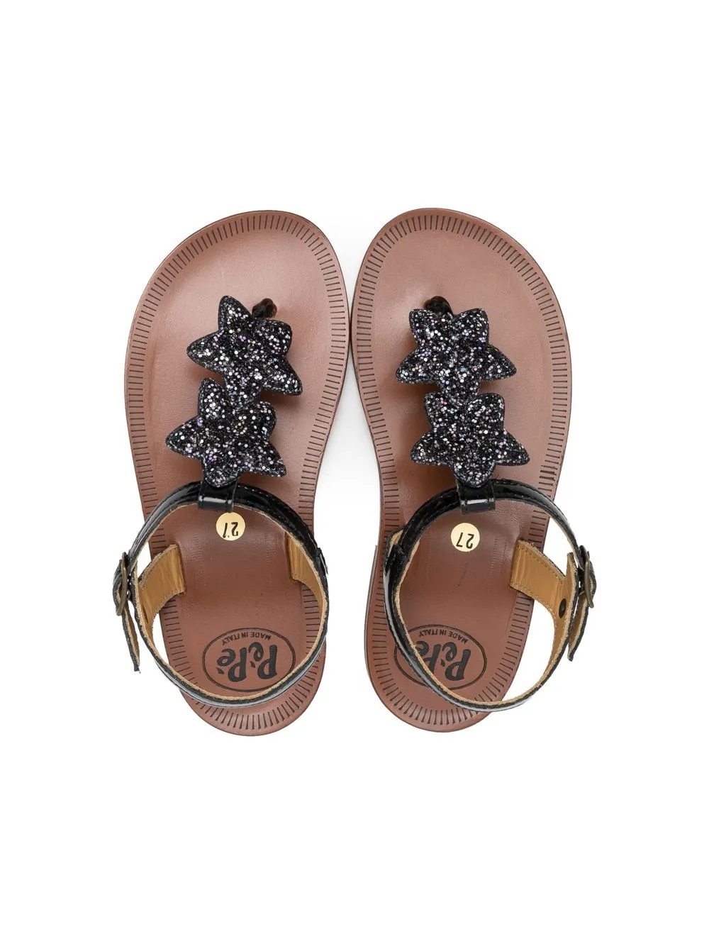  Pèpè Sandalen Mit Zehensteg   Schwarz 