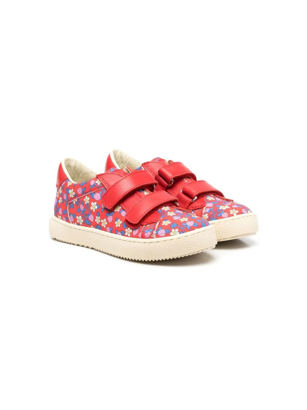 

Pèpè floral-print touch-strap sneakers - Red