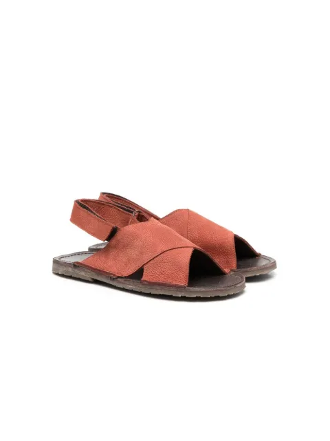 Pèpè crossover suede sandals