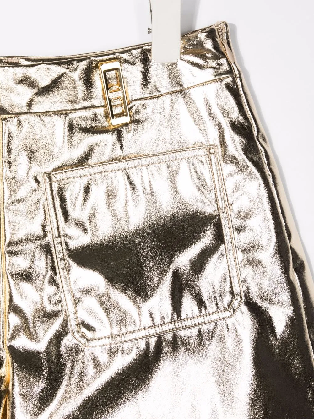 фото Lanvin enfant шорты с эффектом металлик