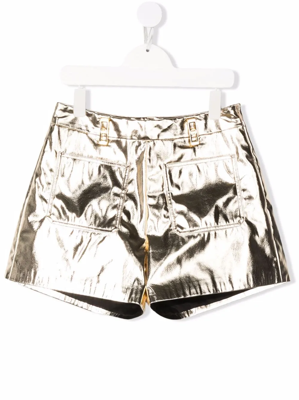 

Lanvin Enfant TEEN mid-rise metallic shorts - Gold