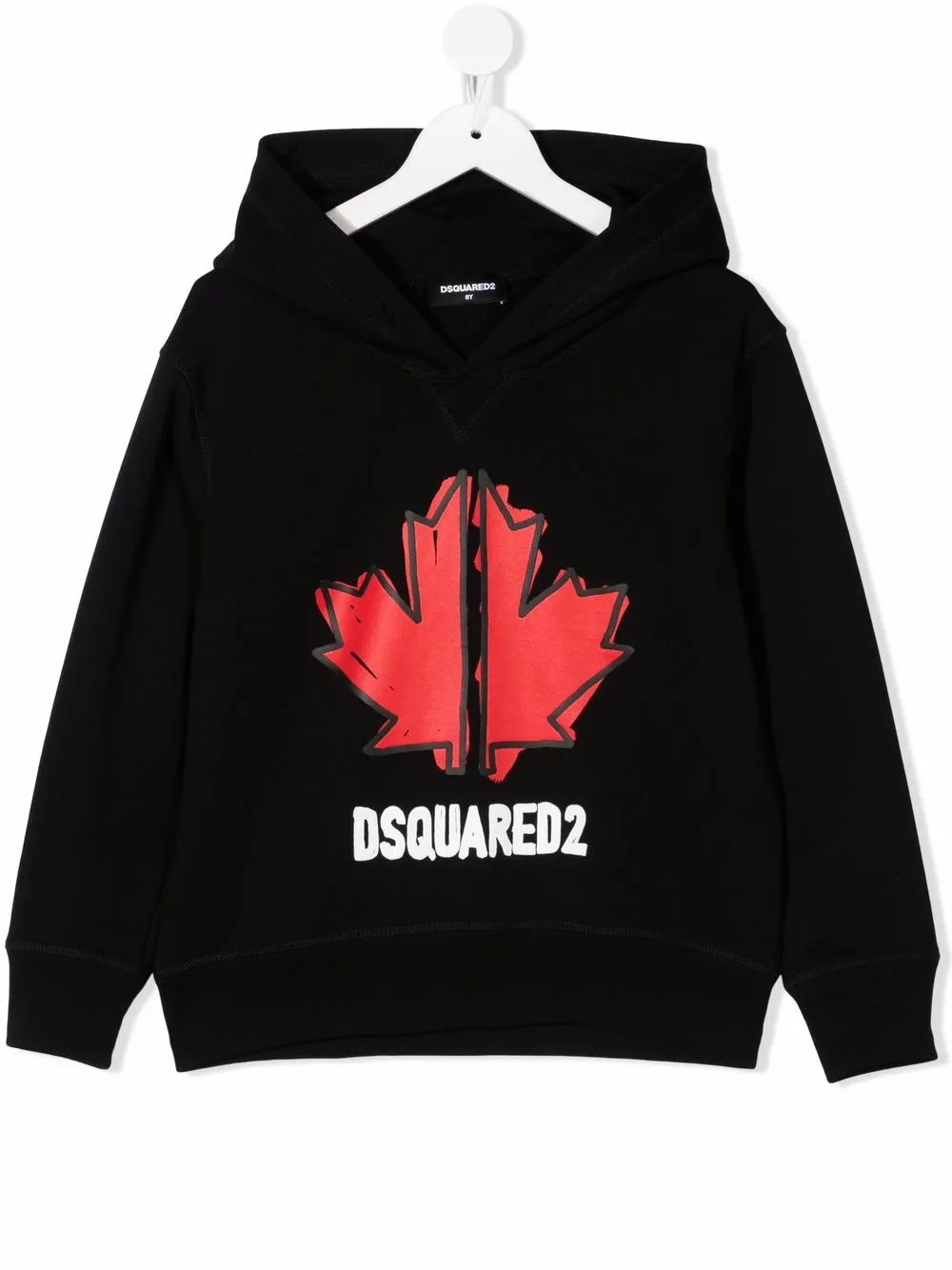 

Dsquared2 Kids hoodie con estampado de hoja - Negro