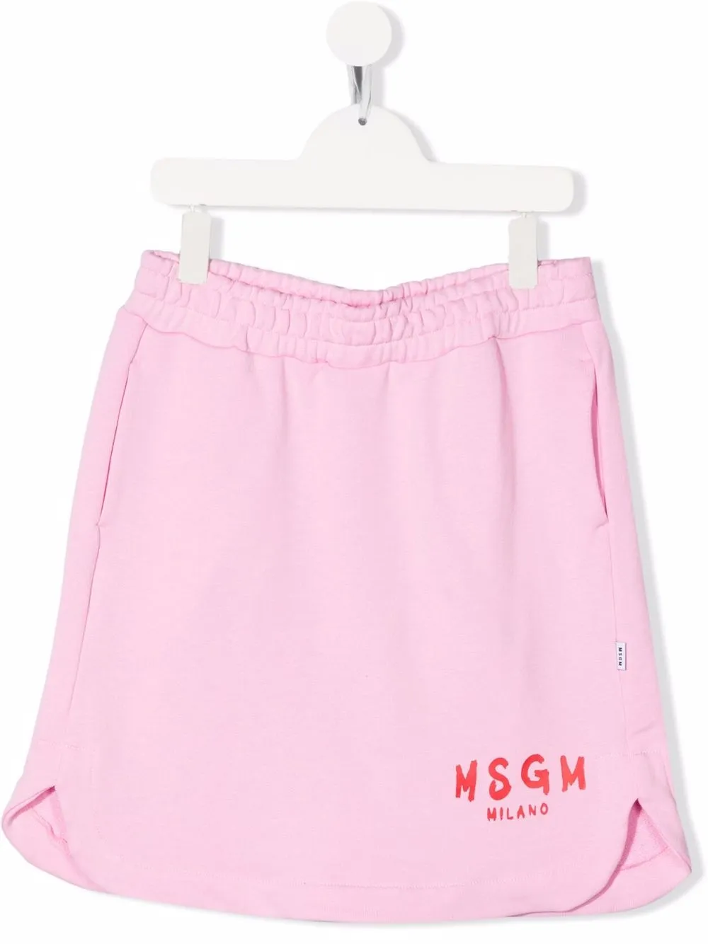 

MSGM Kids falda con logo estampado - Rosado