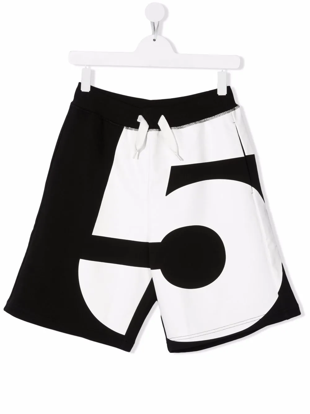 

Dsquared2 Kids TEEN number-print track shorts - Black