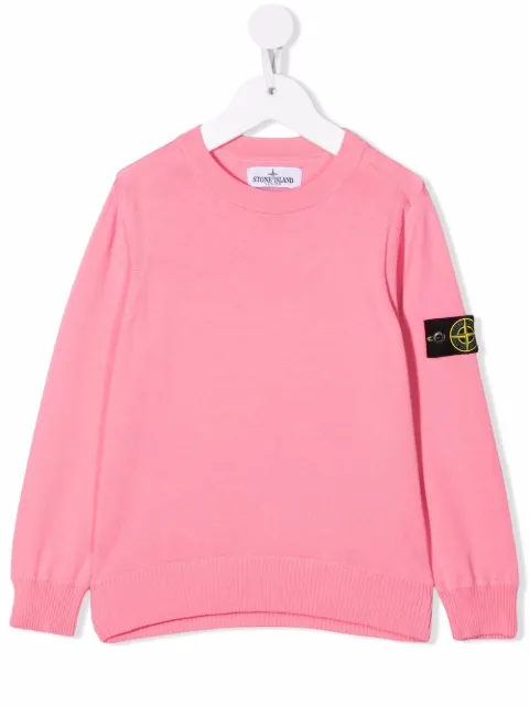Stone Island Junior كنزة بشارة شعار الماركة