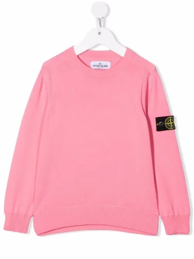 Stone Island Junior logo-patch jumper 