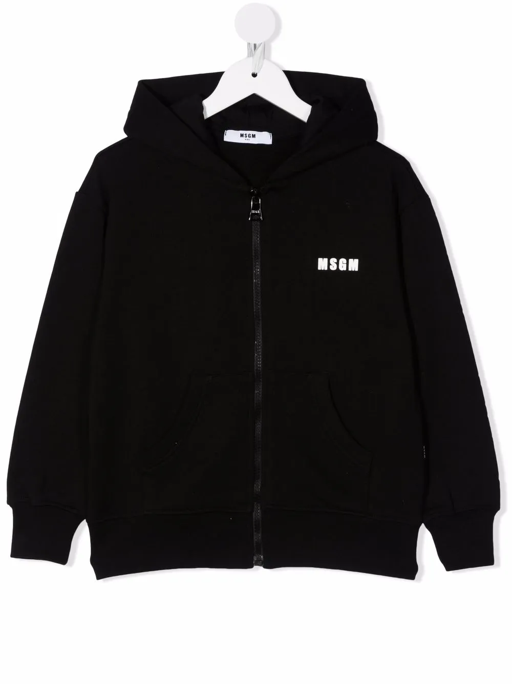 

MSGM Kids chamarra bomber con logo estampado en el pecho - Negro